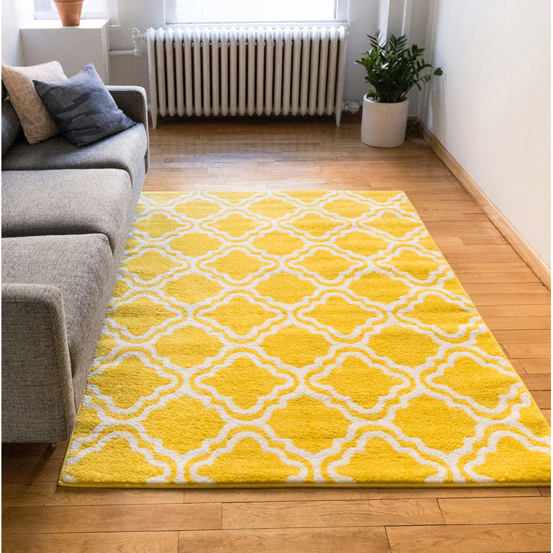 Latitude Vive Arbaaz Star Bright Yellow Rug & Reviews Wayfair.co.uk